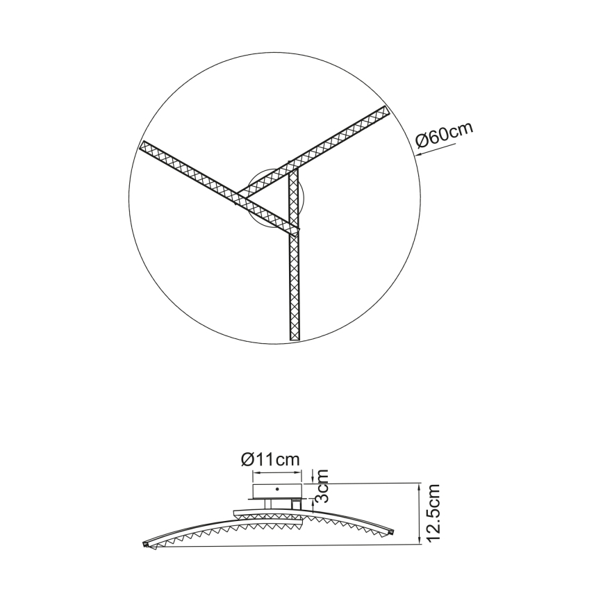 Globo - Пристельова LED люстра для ванної 3xLED/6W/230V IP44