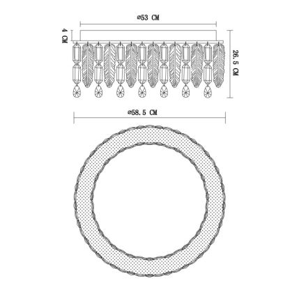 Globo - LED потолочный светильник LED/58W/230V 2700-6000K диаметр 58,5 см + пульт дистанционного управления