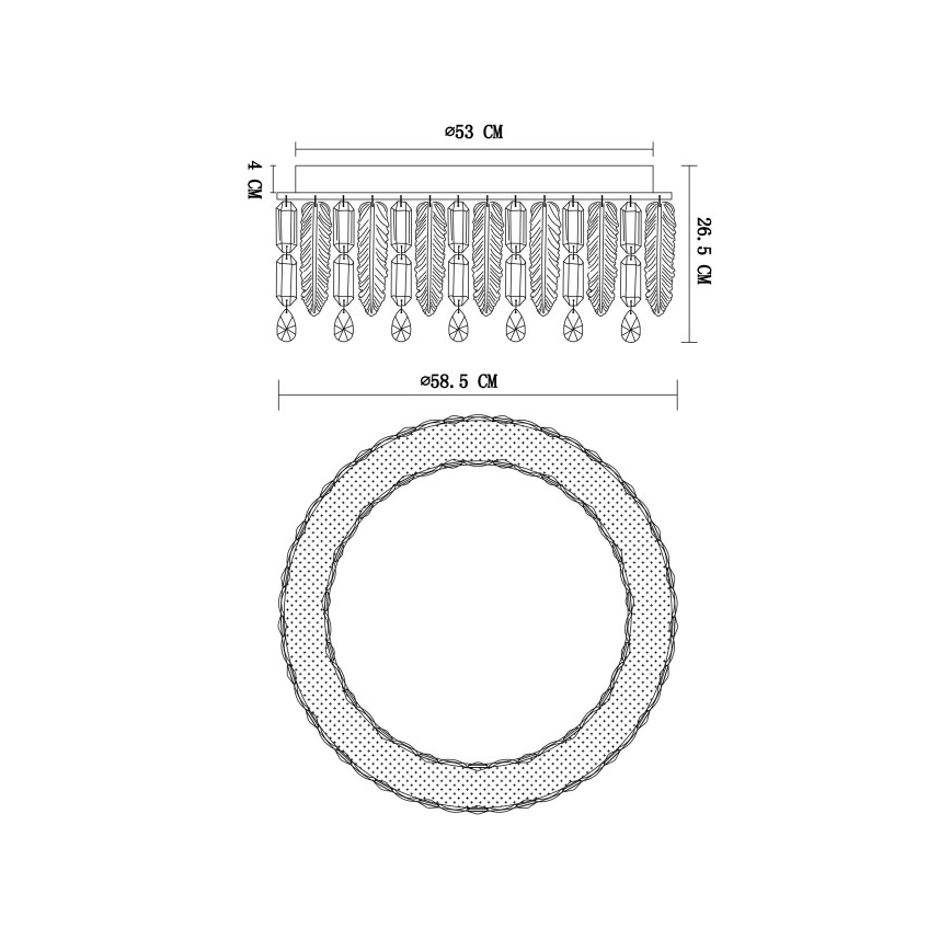 Globo - LED потолочный светильник LED/58W/230V 2700-6000K диаметр 58,5 см + пульт дистанционного управления