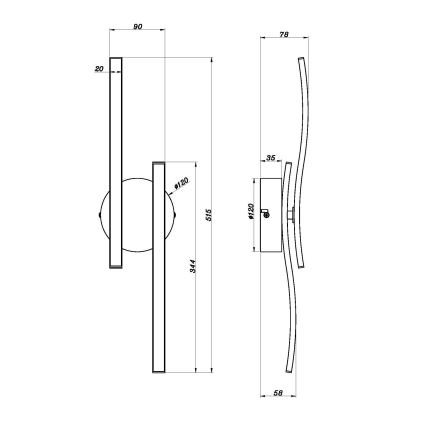 Globo - Пристельова LED люстра LED/12W/230V 3000K чорний