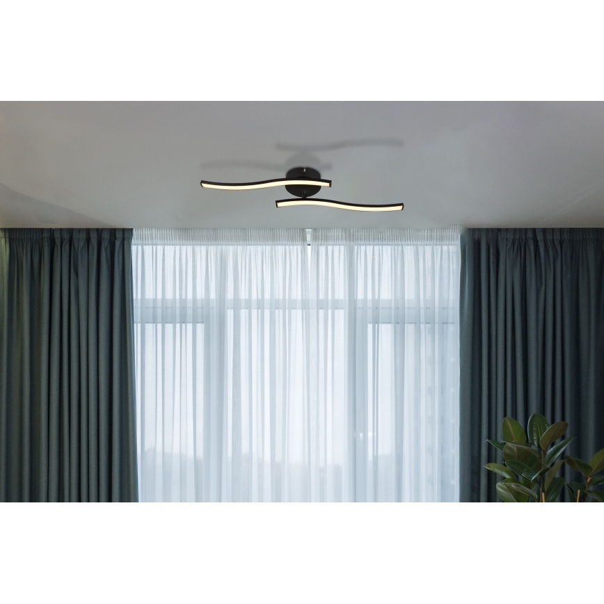 Globo - Пристельова LED люстра LED/12W/230V 3000K чорний