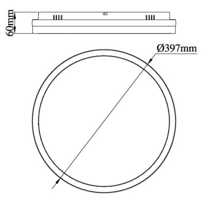 Globo - Стельовий LED світильник LED/40W/230V 3000/4000/6000K діаметр 39,7 см