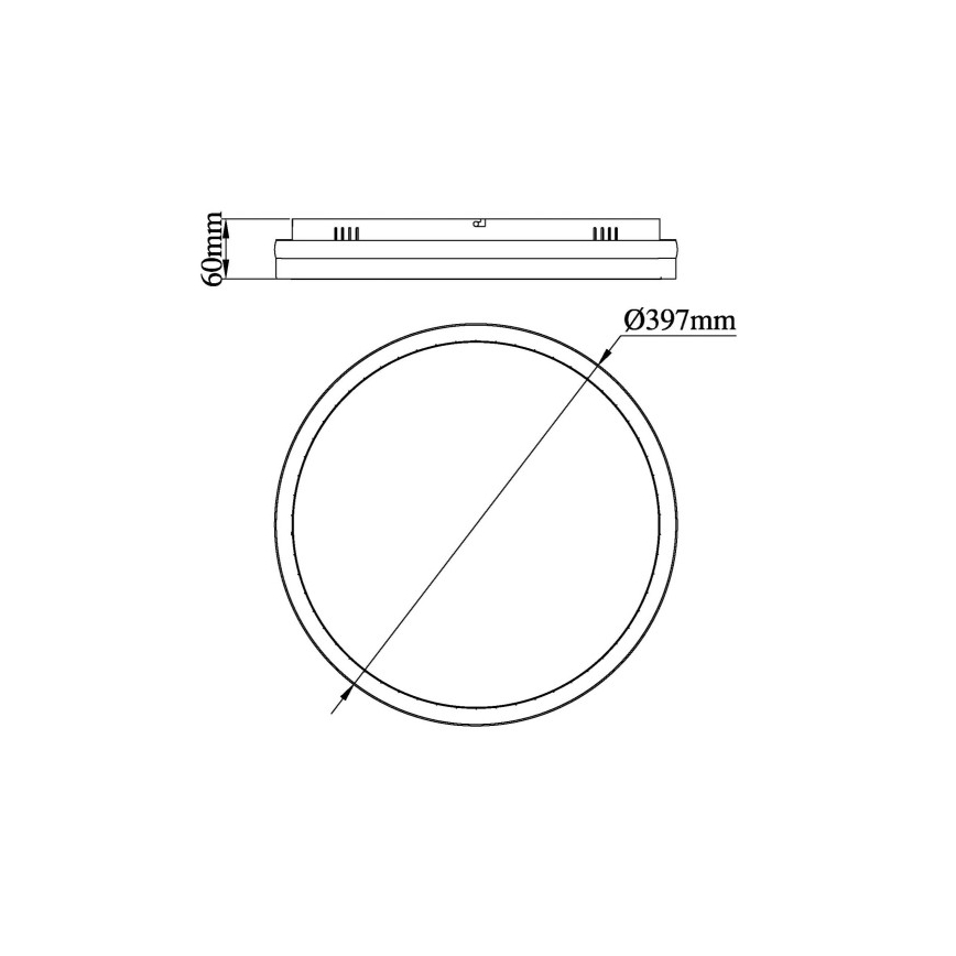 Globo - Стельовий LED світильник LED/40W/230V 3000/4000/6000K діаметр 39,7 см
