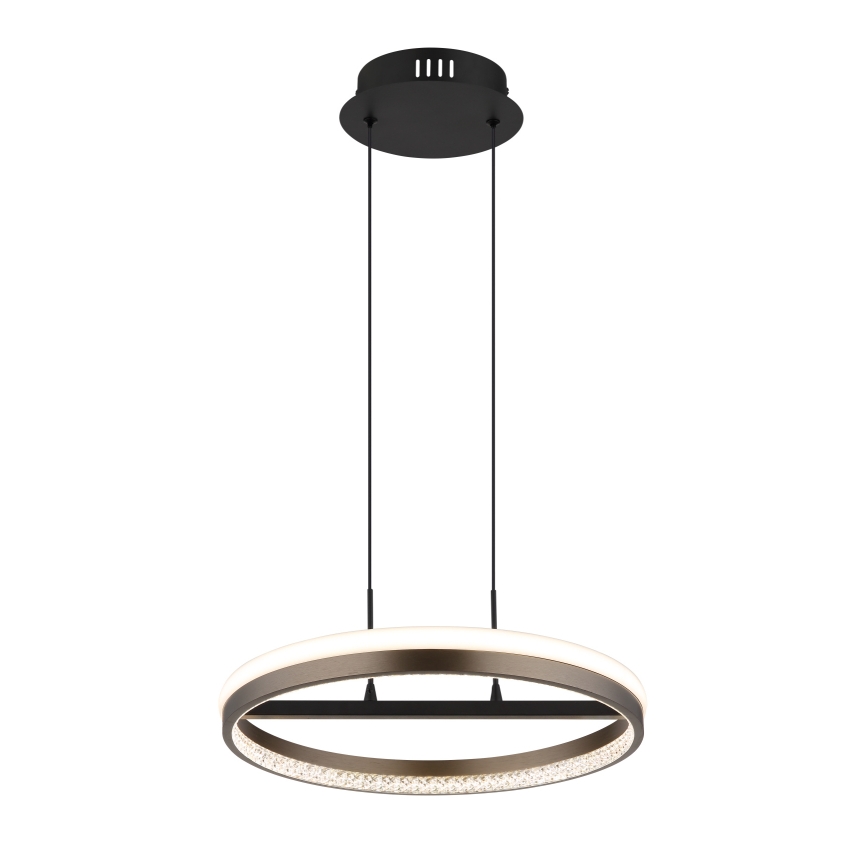 Globo - Светодиодная подвесная люстра LED/40W/230V 3000/4000/6000K диаметр 39,7 см коричневый