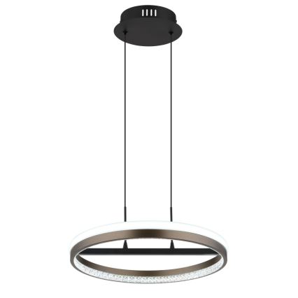 Globo - Светодиодная подвесная люстра LED/40W/230V 3000/4000/6000K диаметр 39,7 см коричневый