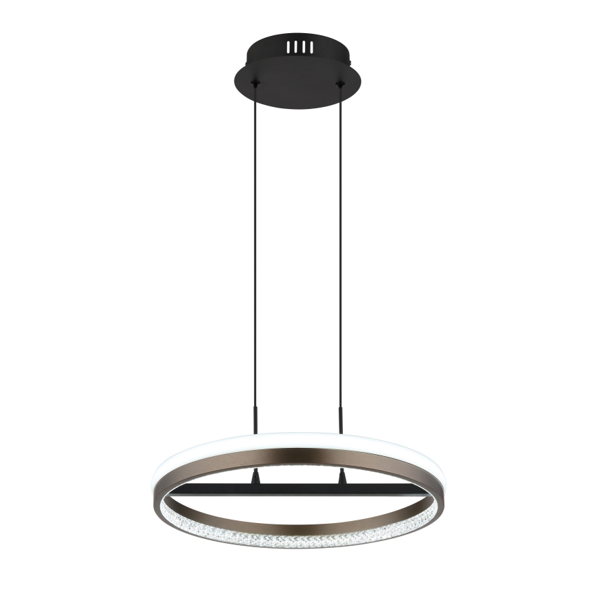Globo - Светодиодная подвесная люстра LED/40W/230V 3000/4000/6000K диаметр 39,7 см коричневый