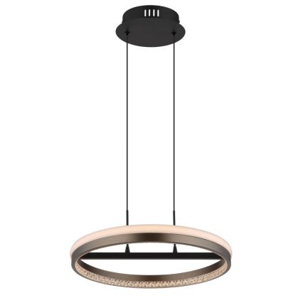 Globo - Светодиодная подвесная люстра LED/40W/230V 3000/4000/6000K диаметр 39,7 см коричневый