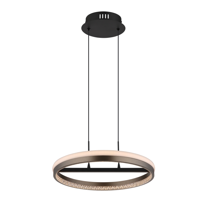 Globo - Светодиодная подвесная люстра LED/40W/230V 3000/4000/6000K диаметр 39,7 см коричневый