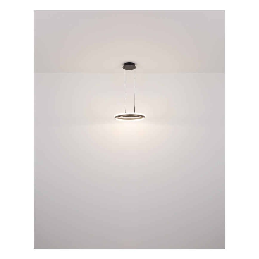Globo - Светодиодная подвесная люстра LED/40W/230V 3000/4000/6000K диаметр 39,7 см коричневый