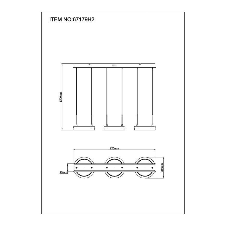 Globo - LED-люстра на тросі LED/40W/230V 3000/4000/6000K