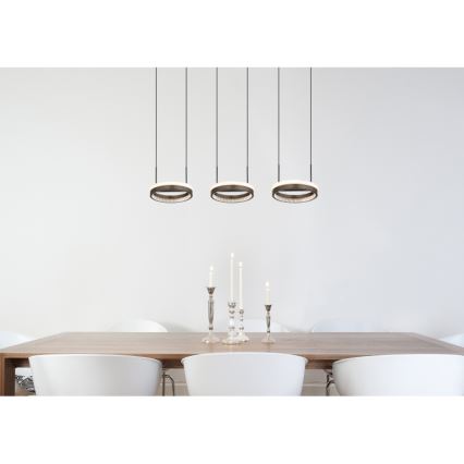 Globo - Светодиодная подвесная люстра LED/40W/230V 3000/4000/6000K коричневый