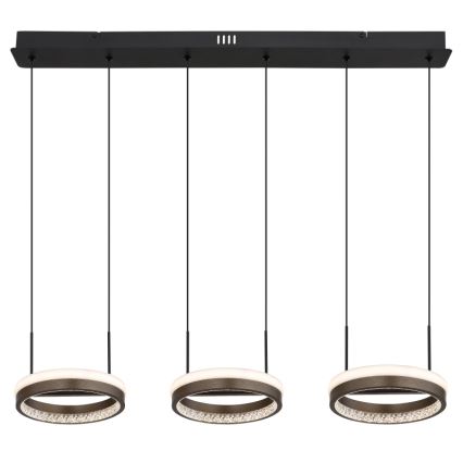 Globo - Светодиодная подвесная люстра LED/40W/230V 3000/4000/6000K коричневый