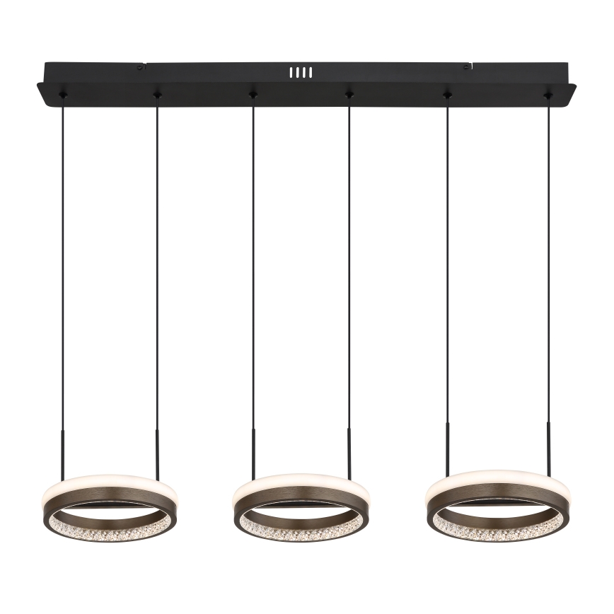 Globo - Светодиодная подвесная люстра LED/40W/230V 3000/4000/6000K коричневый