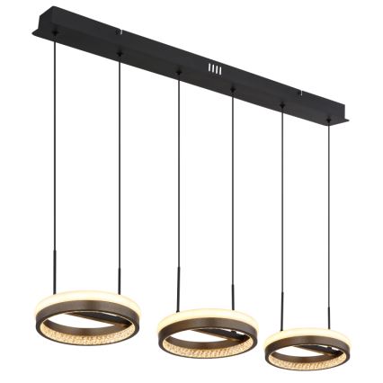 Globo - Светодиодная подвесная люстра LED/40W/230V 3000/4000/6000K коричневый