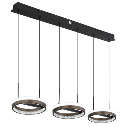 Globo - Светодиодная подвесная люстра LED/40W/230V 3000/4000/6000K коричневый