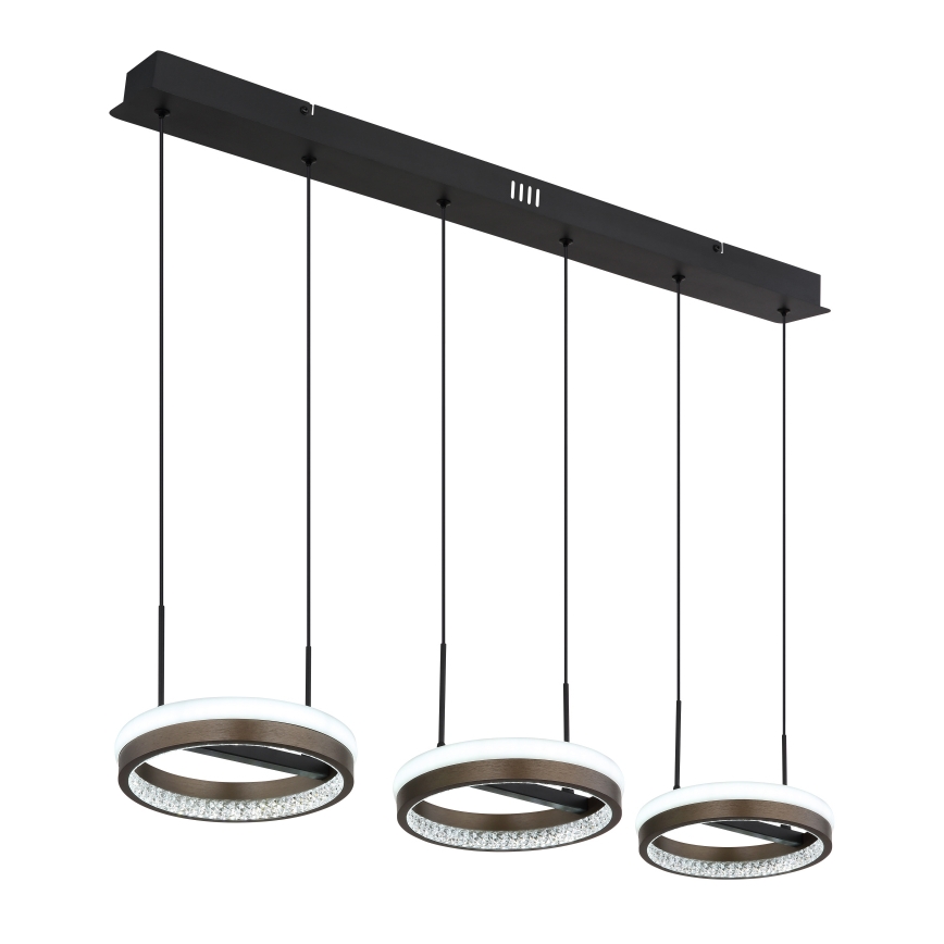 Globo - Светодиодная подвесная люстра LED/40W/230V 3000/4000/6000K коричневый