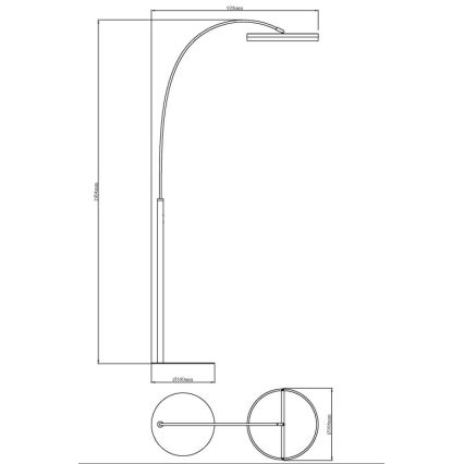Globo - LED регульована сенсорна підлогова лампа LED/24W/230V 3000/4000/6000K