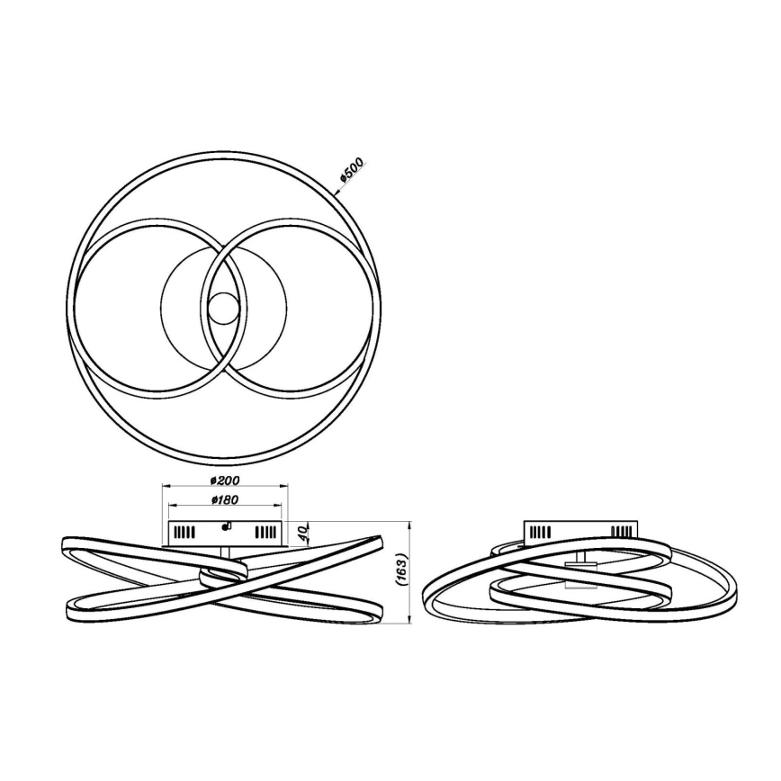 Globo - Пристельова LED люстра LED/40W/230V 3000K золотий/чорний