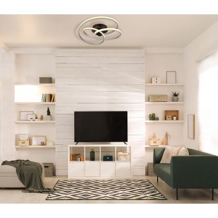 Globo - Пристельова LED люстра LED/40W/230V 3000K матовий хром/чорний