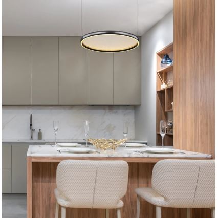 Globo - Светодиодная подвесная люстра с регулированием яркости LED/36W/230V 2700-6000K черный + дистанционное управление