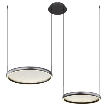 Globo - Світлодіодна підвісна люстра з регулюванням яскравості LED/50W/230V 2700-6000K чорний + пульт дистанційного керування