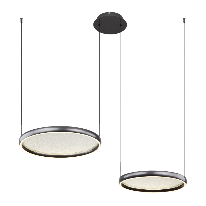 Globo - Світлодіодна підвісна люстра з регулюванням яскравості LED/50W/230V 2700-6000K чорний + пульт дистанційного керування