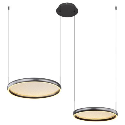 Globo - Світлодіодна підвісна люстра з регулюванням яскравості LED/50W/230V 2700-6000K чорний + пульт дистанційного керування