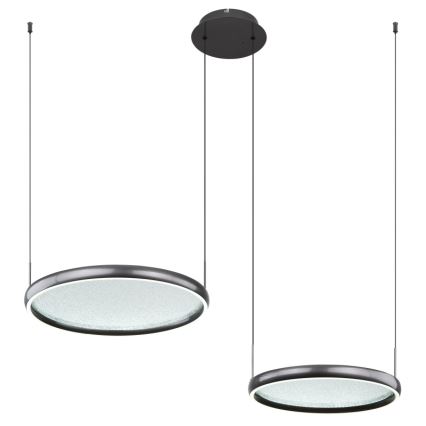 Globo - Світлодіодна підвісна люстра з регулюванням яскравості LED/50W/230V 2700-6000K чорний + пульт дистанційного керування