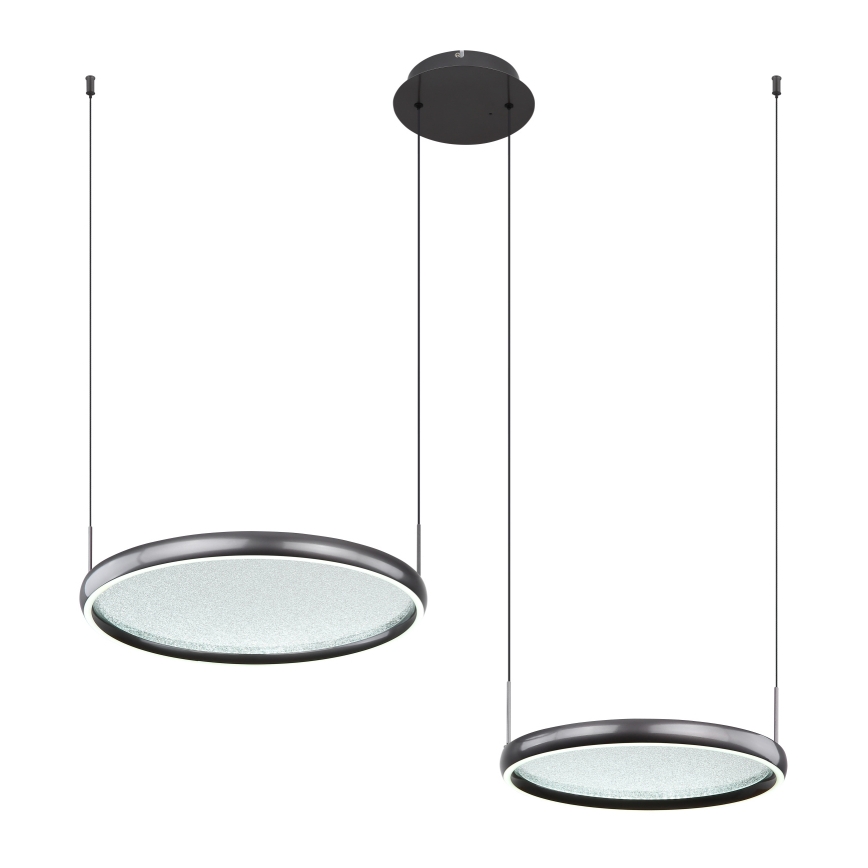Globo - Світлодіодна підвісна люстра з регулюванням яскравості LED/50W/230V 2700-6000K чорний + пульт дистанційного керування