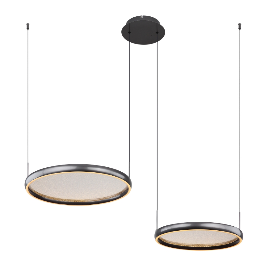 Globo - Світлодіодна підвісна люстра з регулюванням яскравості LED/50W/230V 2700-6000K чорний + пульт дистанційного керування