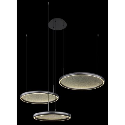 Globo - Светодиодная подвесная люстра с регулированием яркости LED/55W/230V 2700-6000K черный + дистанционное управление