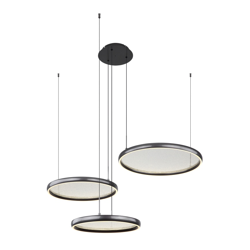 Globo - Светодиодная подвесная люстра с регулированием яркости LED/55W/230V 2700-6000K черный + дистанционное управление