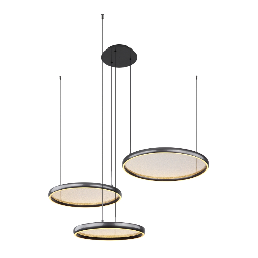 Globo - Светодиодная подвесная люстра с регулированием яркости LED/55W/230V 2700-6000K черный + дистанционное управление