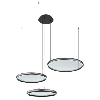 Globo - Светодиодная подвесная люстра с регулированием яркости LED/55W/230V 2700-6000K черный + дистанционное управление