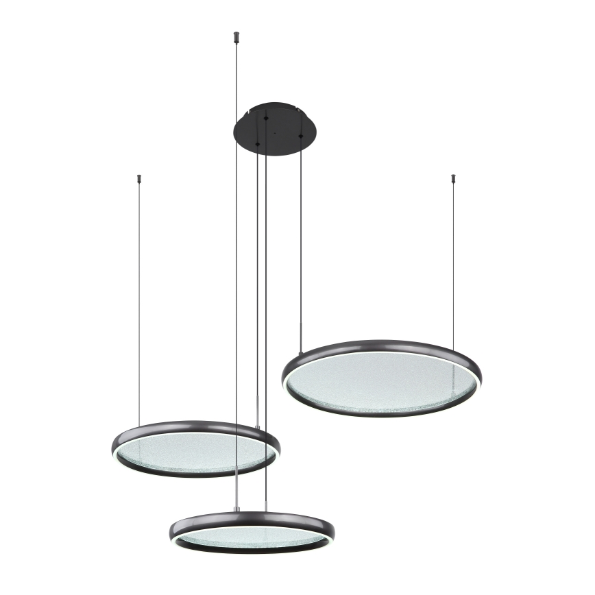 Globo - Светодиодная подвесная люстра с регулированием яркости LED/55W/230V 2700-6000K черный + дистанционное управление