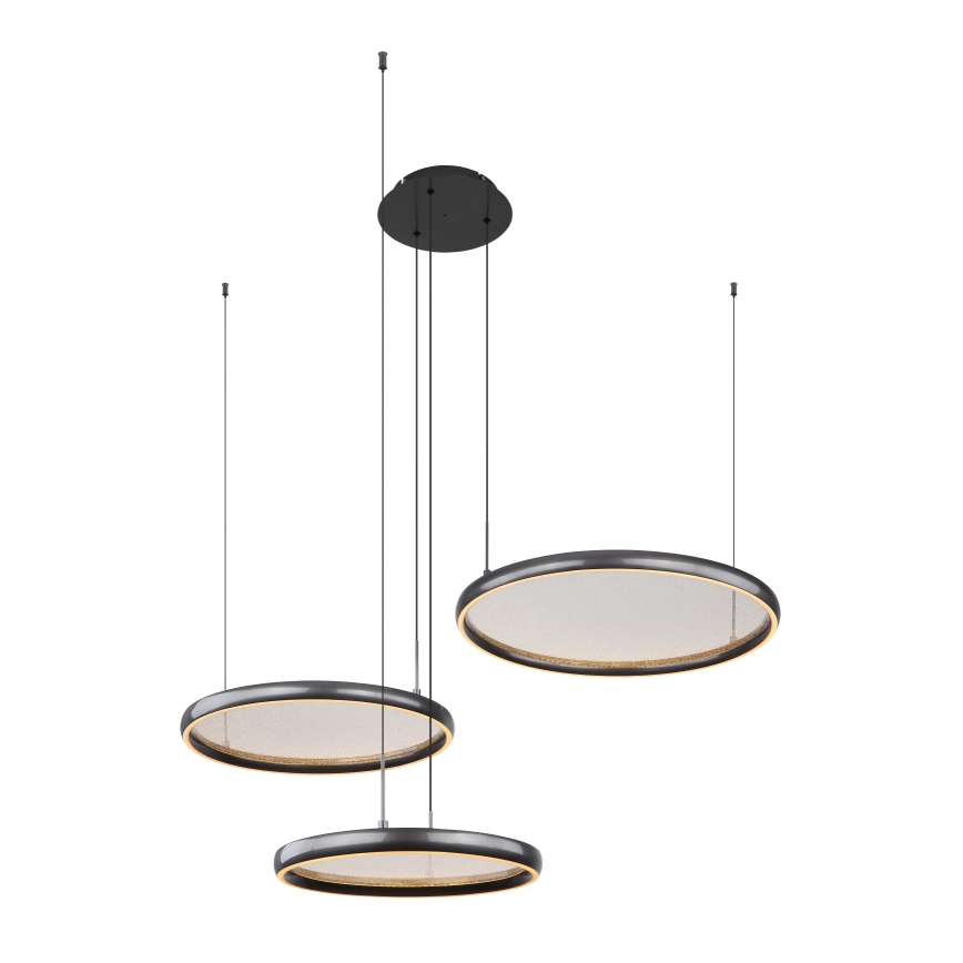 Globo - Светодиодная подвесная люстра с регулированием яркости LED/55W/230V 2700-6000K черный + дистанционное управление