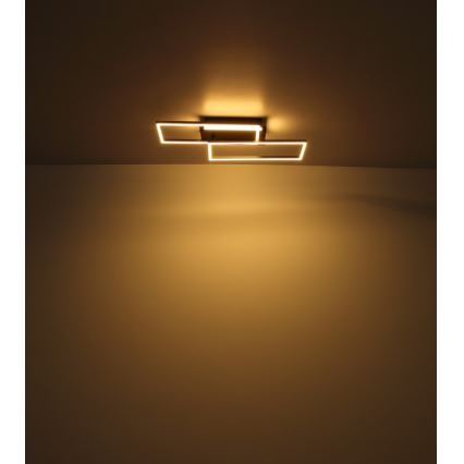 Globo - Стельовий LED світильник LED/40W/230V 62x27 см матовий хром/чорний