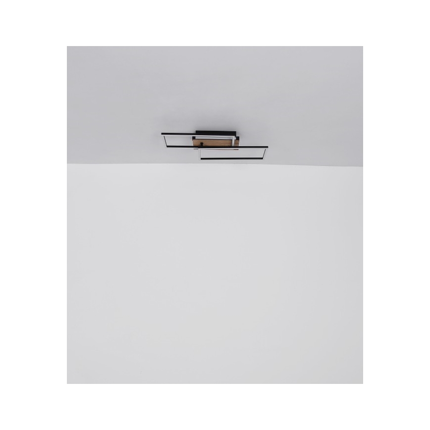 Globo - Стельовий LED світильник LED/40W/230V 62x27 см матовий хром/чорний