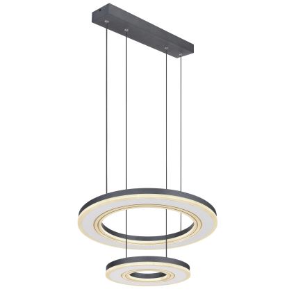 Globo - Світлодіодна підвісна люстра з регулюванням яскравості LED/50W/230V 2700-6000K діаметр 50 см чорний + пульт дистанційного керування