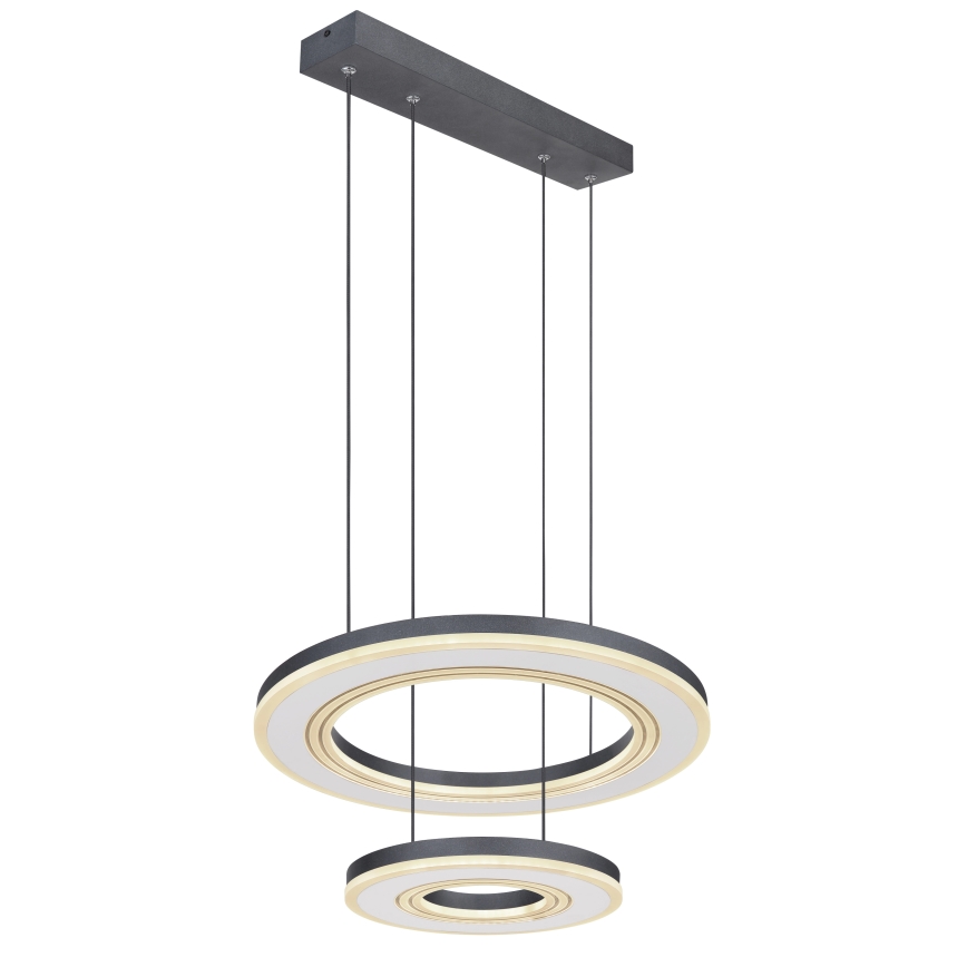 Globo - Світлодіодна підвісна люстра з регулюванням яскравості LED/50W/230V 2700-6000K діаметр 50 см чорний + пульт дистанційного керування
