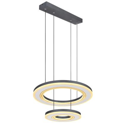 Globo - Світлодіодна підвісна люстра з регулюванням яскравості LED/50W/230V 2700-6000K діаметр 50 см чорний + пульт дистанційного керування