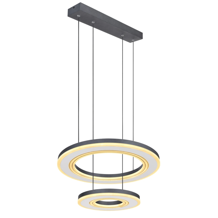 Globo - Світлодіодна підвісна люстра з регулюванням яскравості LED/50W/230V 2700-6000K діаметр 50 см чорний + пульт дистанційного керування