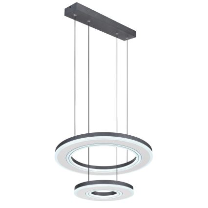 Globo - Світлодіодна підвісна люстра з регулюванням яскравості LED/50W/230V 2700-6000K діаметр 50 см чорний + пульт дистанційного керування