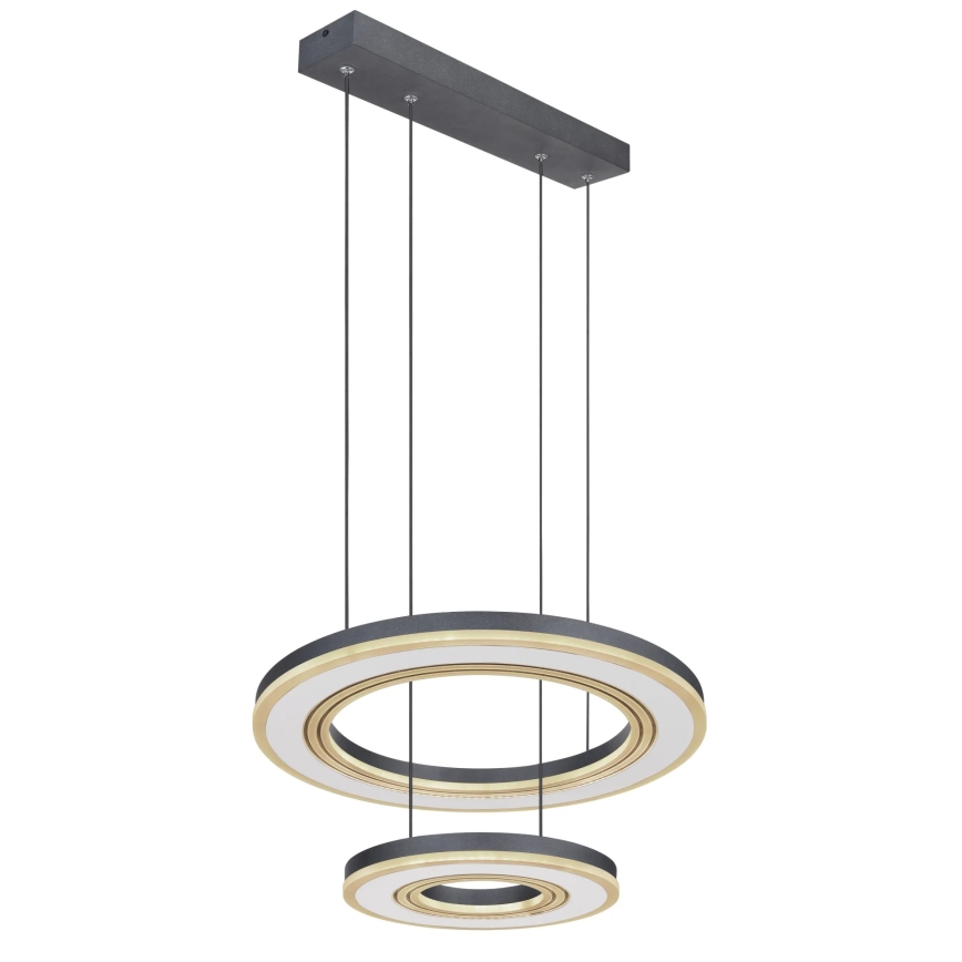 Globo - Світлодіодна підвісна люстра з регулюванням яскравості LED/50W/230V 2700-6000K діаметр 50 см чорний + пульт дистанційного керування
