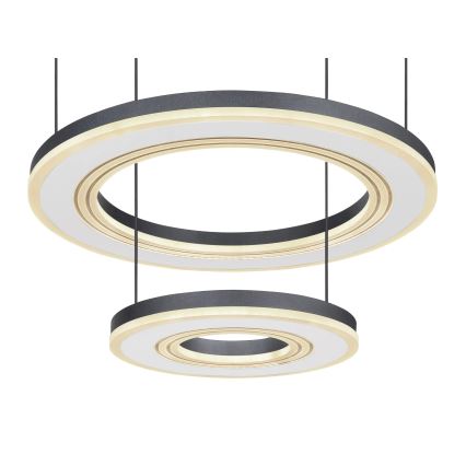 Globo - Світлодіодна підвісна люстра з регулюванням яскравості LED/50W/230V 2700-6000K діаметр 50 см чорний + пульт дистанційного керування