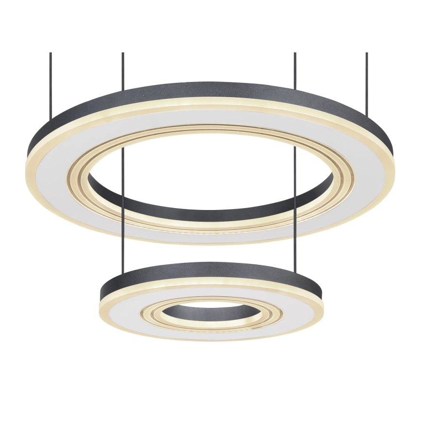 Globo - Світлодіодна підвісна люстра з регулюванням яскравості LED/50W/230V 2700-6000K діаметр 50 см чорний + пульт дистанційного керування