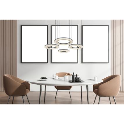 Globo - Светодиодная подвесная люстра с регулированием яркости LED/80W/230V 2700-6000K черный + дистанционное управление