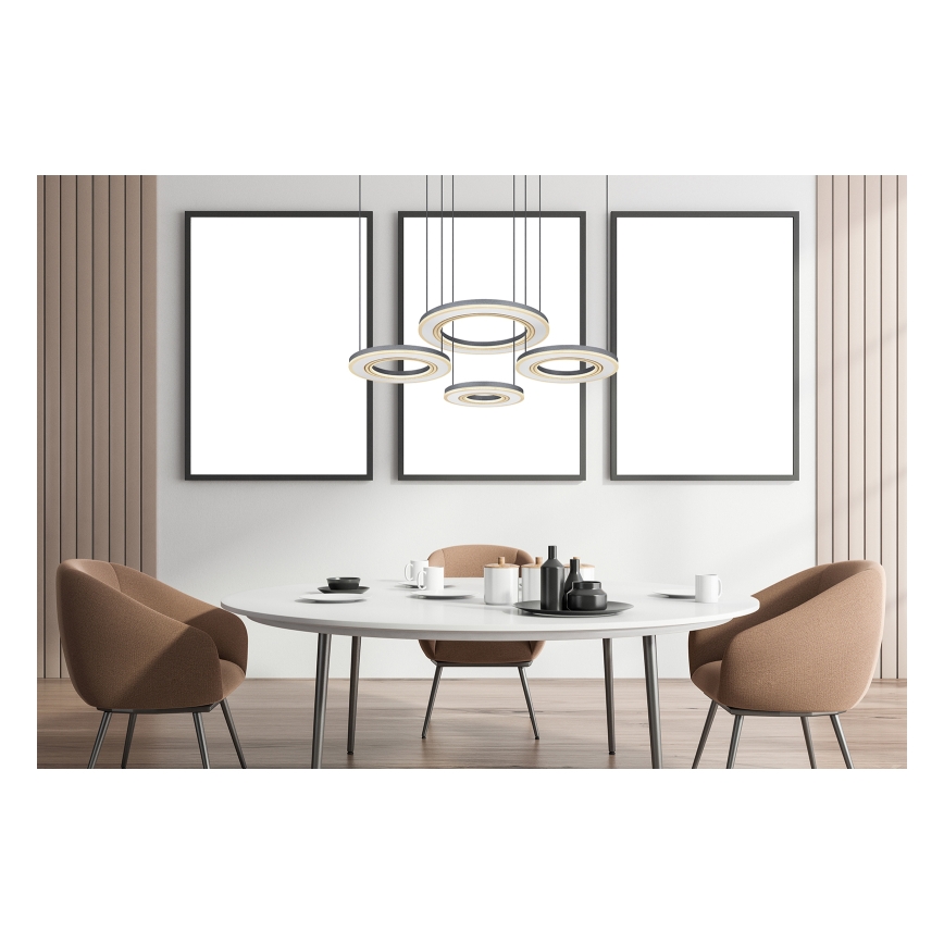 Globo - Светодиодная подвесная люстра с регулированием яркости LED/80W/230V 2700-6000K черный + дистанционное управление