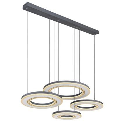 Globo - Светодиодная подвесная люстра с регулированием яркости LED/80W/230V 2700-6000K черный + дистанционное управление