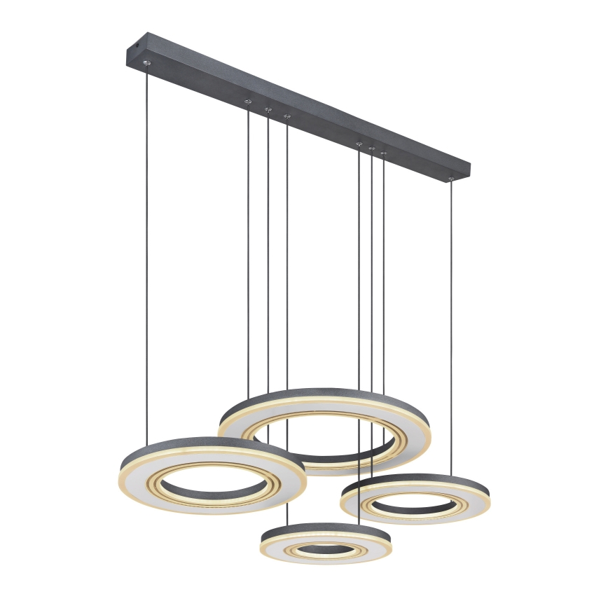 Globo - Светодиодная подвесная люстра с регулированием яркости LED/80W/230V 2700-6000K черный + дистанционное управление